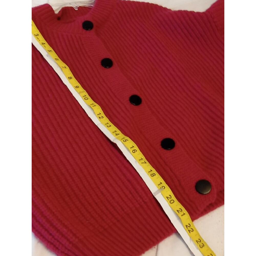Maison Martin Margiela Boxy Ribbed Cardigan - Raspberry Size Medium - Picture 8 of 9
